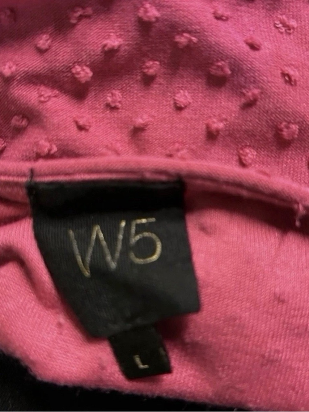 Women’s W5 Hot Pink Textured Shirt Size Large - Picture 3 of 3